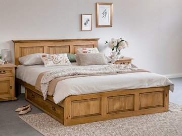 Ліжко POPRAD 160x200 см Медово-Коричневий SIGNAL