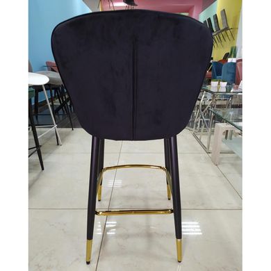 Напівбарний стілець B-126 Velvet Чорний