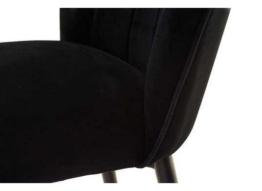 Напівбарний стілець B-126 Velvet Чорний