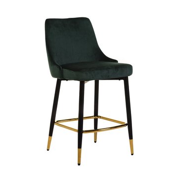 Полубарный стул B-128 Velvet Зеленый