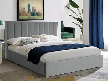 Ліжко Marani II Velvet 160x200 см Сірий SIGNAL
