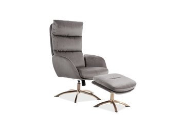 Кресло Monroe Velvet Серый 110 х 68 см SIGNAL
