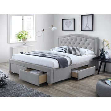 Ліжко Electra Сірий 180х200 см SIGNAL
