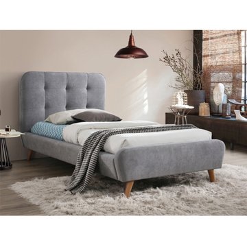 Ліжко Tiffany Сірий 90х200 см SIGNAL