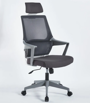 Крісло поворотне ARON II сіре/сірий каркас