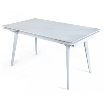 Стол обеденный HUGO CARRARA WHITE 140(200)x82 см