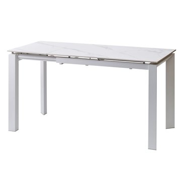 Стол обеденный BRIGHT WHITE MARBLE 102(142)x70 см