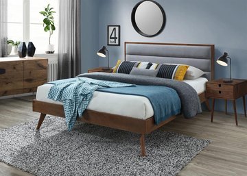 Кровать Orlando Сірий 160х200 см HALMAR