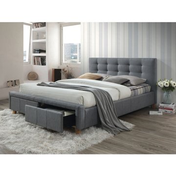 Кровать Ascot Серый 160х200 см SIGNAL