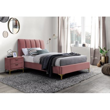 Ліжко Mirage Velvet Рожевий 90х200 см SIGNAL