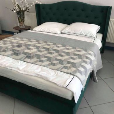 Кровать Aspen velvet Зеленый 160х200 см SIGNAL