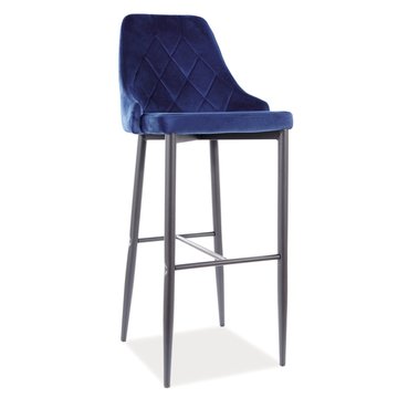Барный стул Trix B H-1 Velvet Синий SIGNAL