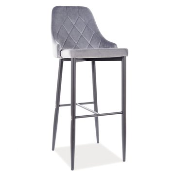 Барный стул Trix B H-1 Velvet Серый SIGNAL