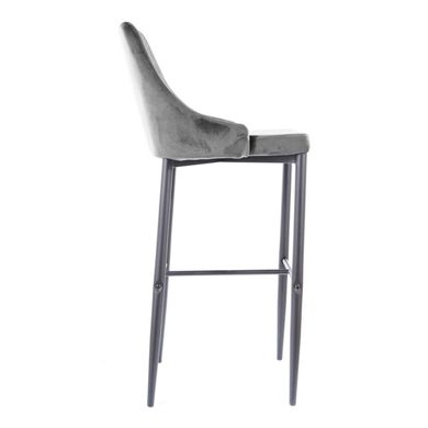 Барний стілець Trix B H-1 Velvet Сірий SIGNAL