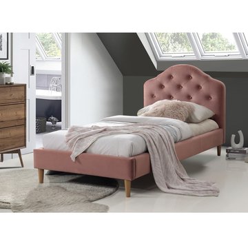 Ліжко Chloe Velvet Рожевий 90х200 см SIGNAL