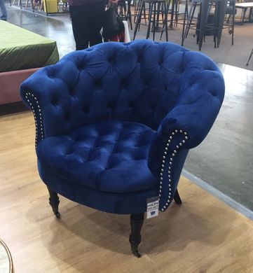 Крісло Philips Velvet Синій 87 х 78 см SIGNAL
