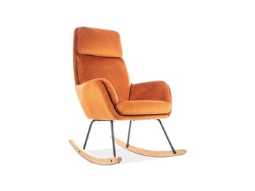 Кресло-качалка Hoover Velvet Оранжевый 106 х 70 см SIGNAL