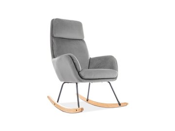 Кресло-качалка Hoover Velvet Серый 106 х 70 см SIGNAL