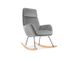 Крісло-гойдалка Hoover Velvet Сірий 106 х 70 см SIGNAL