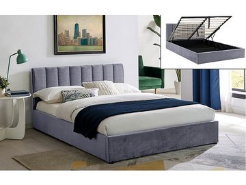 Ліжко MONTREAL Velvet 160x200 см Сірий SIGNAL