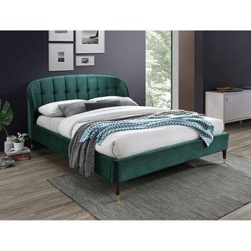Кровать Liguria Velvet Зеленый 160х200 см SIGNAL
