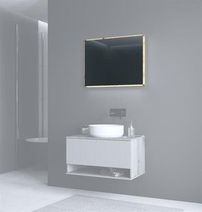 Зеркало AVIOLA 80 +LED Дуб артизан HALMAR