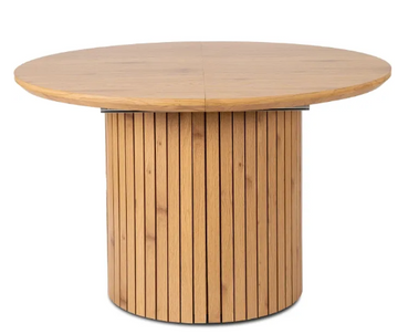 Стіл круглий розкладний MEBEL ELITE CHARLES 120-160х120 см Дуб