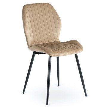 Стілець оксамитовий MEBEL ELITE LILAC Бежевий