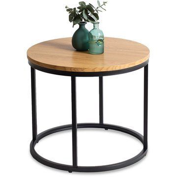 Журнальный стол MEBEL ELITE LELLA 53*53 см Дуб золотой