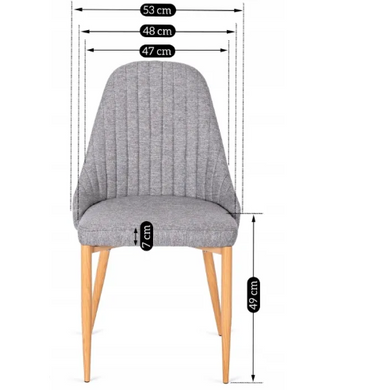Стілець MEBEL ELITE TORINO тканина: Сірий