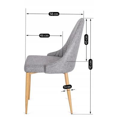 Стілець MEBEL ELITE TORINO тканина: Сірий