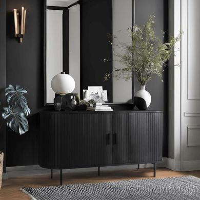 Комод MEBEL ELITE TRISH 140 см Чорний