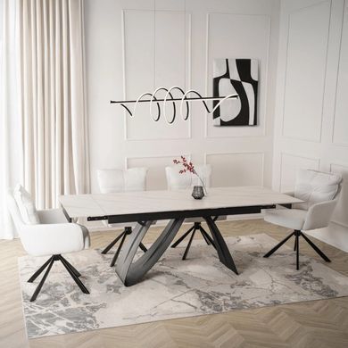 Обеденный стол MEBEL ELITE DEVON 160(220)*90 см Белый