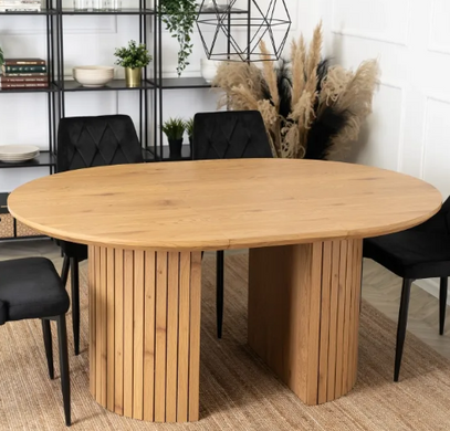 Стіл круглий розкладний MEBEL ELITE CHARLES 120-160х120 см Дуб