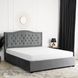 Ліжко MEBEL ELITE APOLLO Welur 160x200 см Сірий