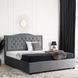 Ліжко MEBEL ELITE APOLLO Welur 160x200 см Сірий