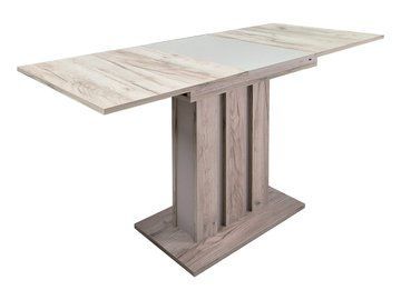 Стол INTARSIO POLAR D/G 100(135)*60 Дуб крафт серый Глиняный серый