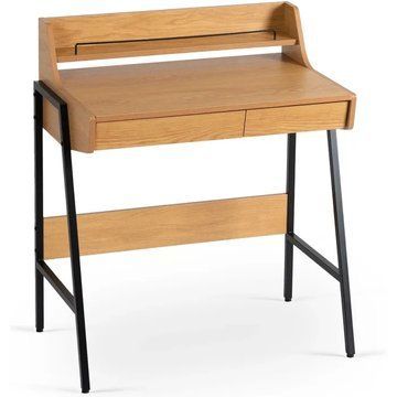 Письмовий стіл MEBEL ELITE PERI 77 см Дуб / Чорний
