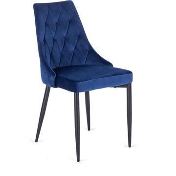Стілець оксамитовий MEBEL ELITE CORK Velvet Темно-синій