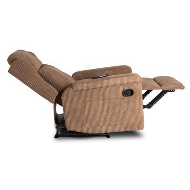 Крісло м'яке розкладне масажне з реклайнером MEBEL ELITE SEBASTIAN Velvet Коричневий