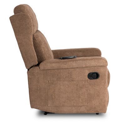 Крісло м'яке розкладне масажне з реклайнером MEBEL ELITE SEBASTIAN Velvet Коричневий