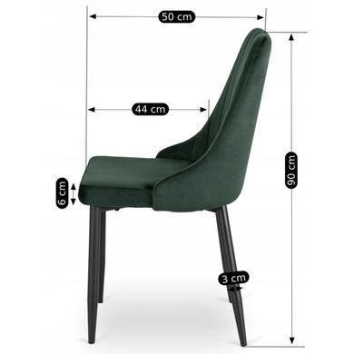 Обідній стілець MEBEL ELITE BARI Welur Зелений