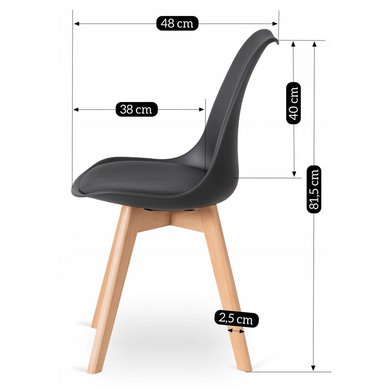 Обідній стілець MEBEL ELITE SCANDI Чорний