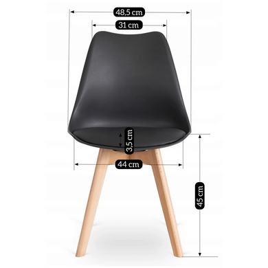 Обідній стілець MEBEL ELITE SCANDI Чорний