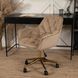 Кресло офисное поворотное бархатный MEBEL ELITE MILAN Velvet Бежевый / Золотой