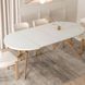 Стол раскладной круглый MEBEL ELITE LUKAS 100-250х100 см Белый/Дерево