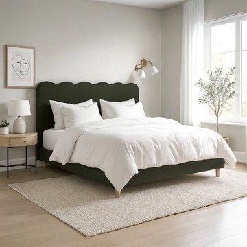 Кровать MEBEL ELITE IZMIR 160x200 см Зеленый