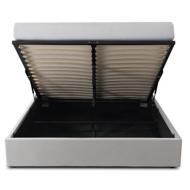Кровать MEBEL ELITE MARSYLIA Welur 160x200 см Серый