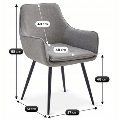 Обідній стілець MEBEL ELITE EDRICK Сірий