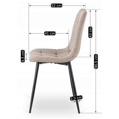 Обідній стілець MEBEL ELITE PERU 2 Бежевий